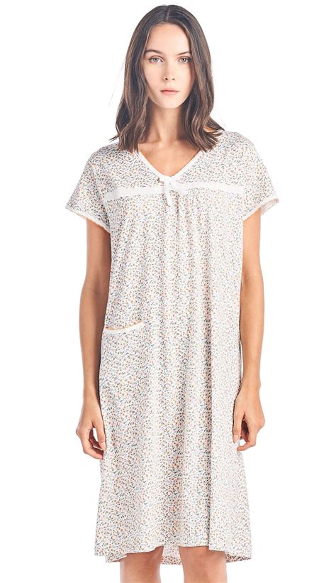 Casual Nights Women S Cotton Floral Short Sleeve Nightgown