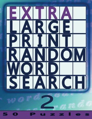 Extra Large Print Random Word Search 2 50 Easy To See Puzzles