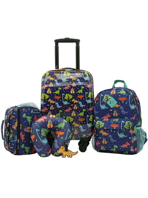 Travelers Club 5 Pc Kids Luggage Set With 360° 4 Wheel Spinner System