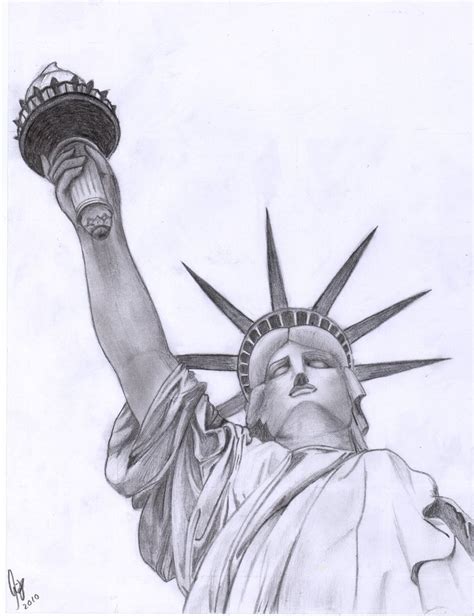 Place two slanted squares side by side, sharing one side. Free Statue Of Liberty Drawing, Download Free Clip Art ...