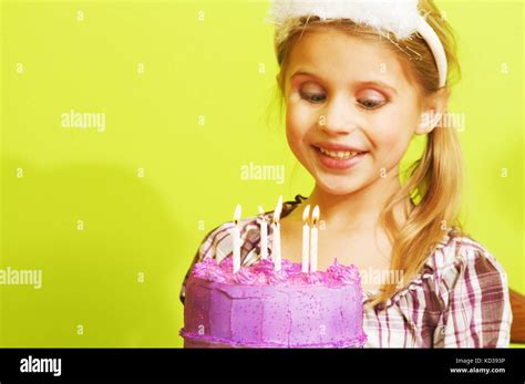 Little Girl Birthday Stock Photo Alamy