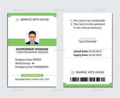 Student Id Card Template Html Cards Design Templates