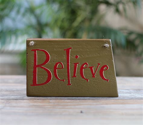 Small Believe Hand-Lettered Wooden Sign, by Our Backyard Studio in Mill ...