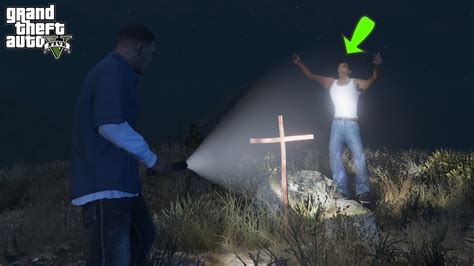 I Summoned Cjs Ghost At His Grave In Gta 5 Carl Johnson Easter Egg