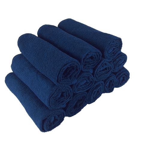 Home Home Textiles Navy Blue Flarovan100 Cotton Hand Towels 4 Pack 16 X 28 Inches Pan