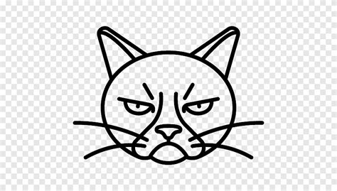 Grumpy Cat Drawing Cat White Face Png Pngegg
