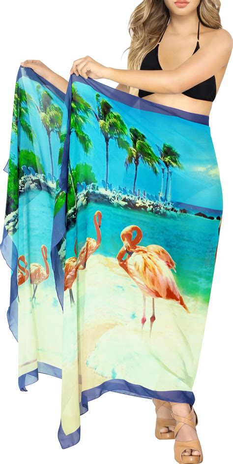 Happy Bay Chiffon Beach Wrap Summer Bikini Wraps Sheer Sarong Coverups For Women One Size Ocean