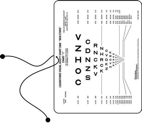 Rotated Sloan Etdrs Format Near Vision Chart Precision Vision