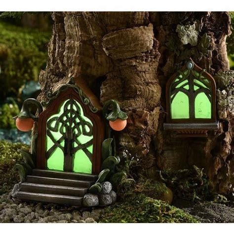 Glow In The Dark Fairy Door And Window Fairygardening Fairy Doors On