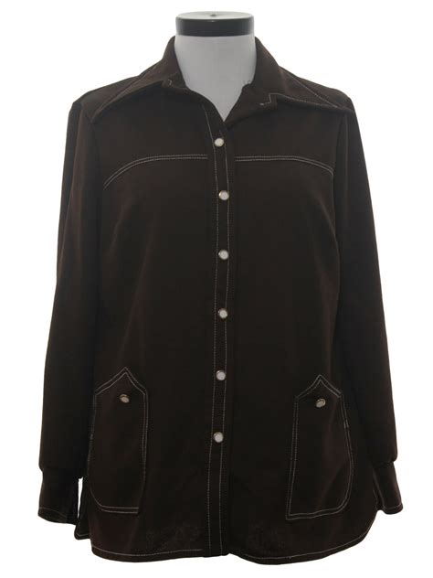 Nicole 1970s Vintage Jacket: 70s -Nicole- Womens dark brown background ...