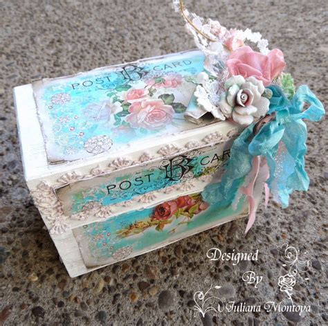 Romantic Keepsake Box Shabby Chic Box French Wood Box Roses Box