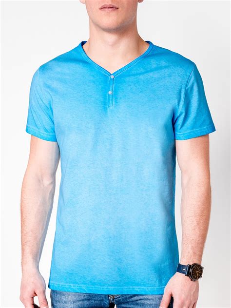 Mens Plain T Shirt S894 Light Blue Modone Wholesale Clothing For Men