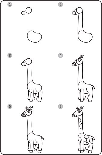 Here, you are going to learn how to draw a rose for kids, step by step. How To Draw Giraffe Easy Drawing Giraffe For Children Step ...