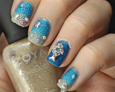 Copycat Claws Blingy Textured Beach Nails