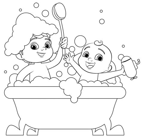 Tom Tom And Jj Cocomelon Coloring Page Download Print Or Color