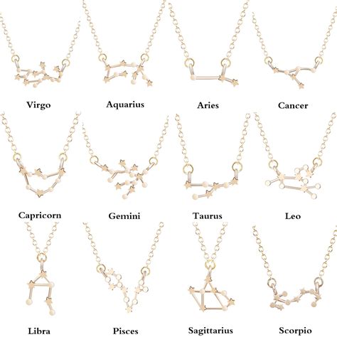 Zodiac Star Constellation Necklace The Best Ts