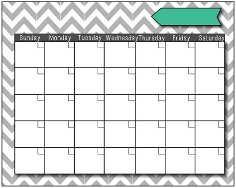 Blank Calendar Printable Calendar Template Calendar Printables