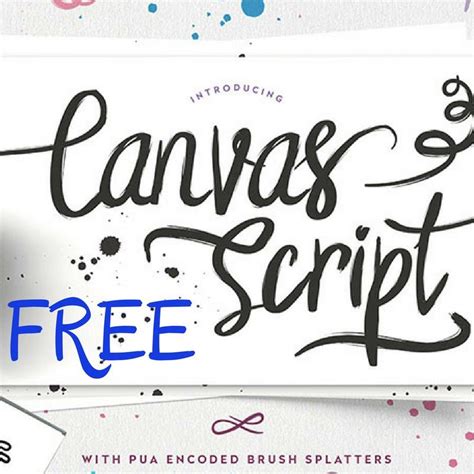 Canvas Script Is A Free Exclusive Font From Font Bundles That Comes