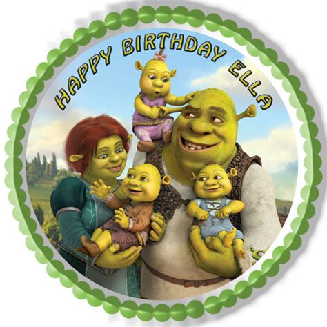 Shrek Edible Birthday Cake Or Cupcake Topper Edible Prints On Cake Epoc