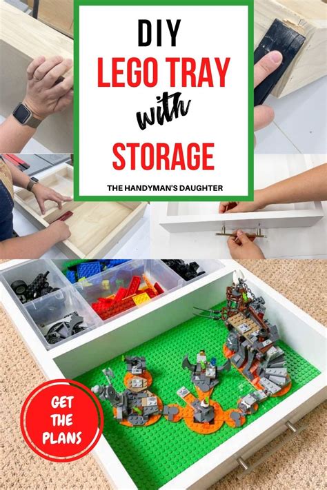 It's made of the machine is made with 10,000 individual lego bricks. DIY Lego Tray with Organizer | Lego tray, Work diy, Beginner woodworking projects