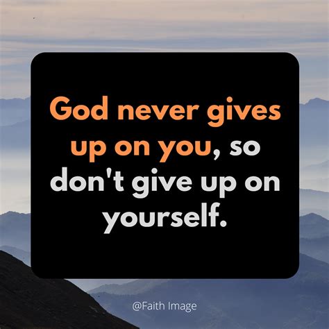 God Never Gives Up On You