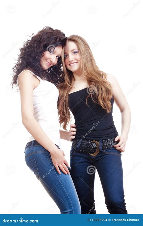 Two Young Women Stock Photo Image Of Caucasian Portrait 18885294