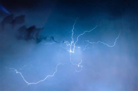 Premium Photo Lightnings And Thunder Bold Strike At Summer Storm
