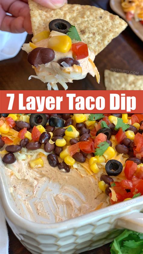 7 Layer Taco Dip Taco Dip Easy Layered Taco Dip Cream Cheese Taco