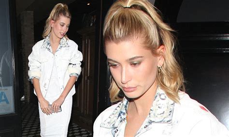 Hailey Baldwin Wears White Bodycon Dress In West Hollywood Daily Mail Online