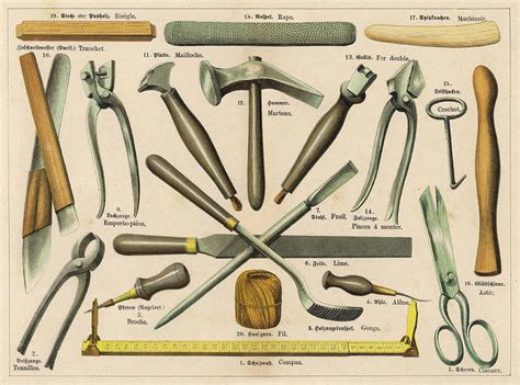 Free shipping on prime eligible orders. Various Tools Used By A Shoemaker Or Drawing by Mary Evans ...