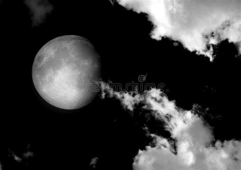 The Moon In The Night Sky Stock Illustration Illustration Of Orbit