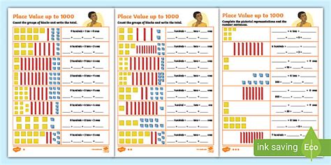 Place Value Up To 1000 Differentiated Worksheets Twinkl