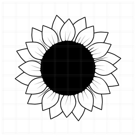 2 Sunflower SVG Cut Files Silhouette Cut File Cricut SVG - Etsy