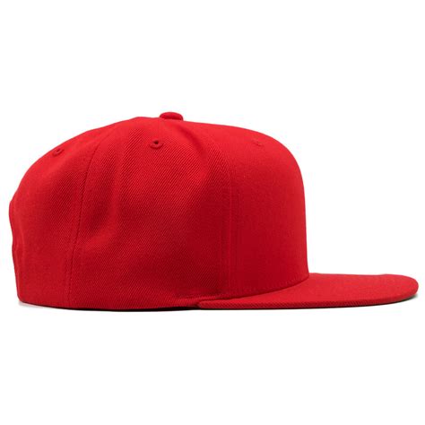 Blank Red Adjustable Snapback Plain Red Snapback Hat Cap Swag