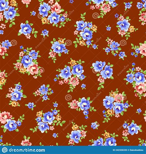 Seamless And Impressive Cute Floral Pattern Stock Illustration