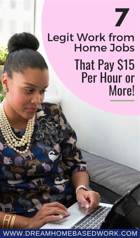 10 Legit Work From Home Jobs Paying 15 Per Hour Or More