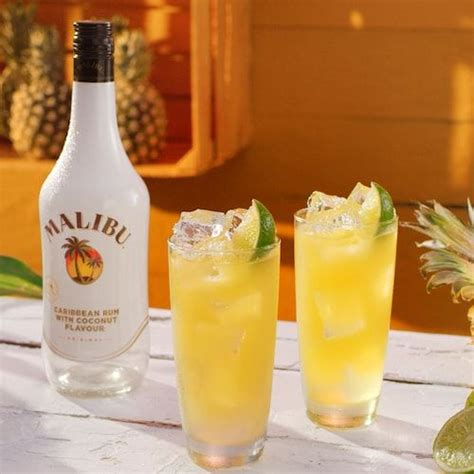 Malibu And Pineapple Recipe Malibu Rum Rum Drinks Recipes