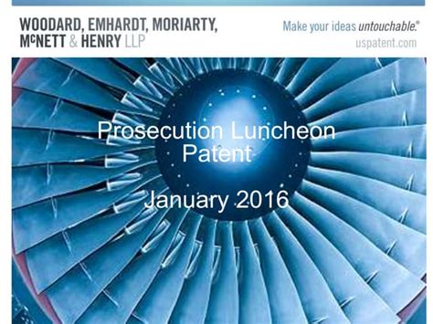 January 2016 Patent Prosecution Lunch Ppt