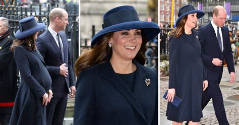 Kate Middleton Shows Off Baby Bump At Commonwealth Day Service Metro News