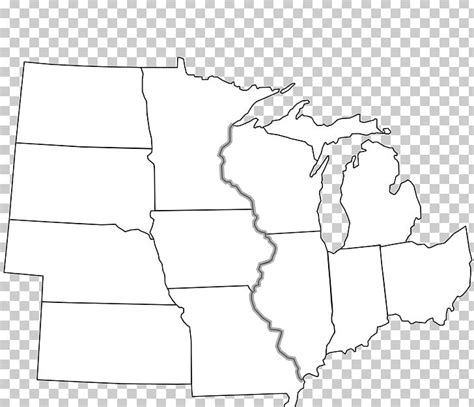 Midwestern United States Blank Map Northeastern United States Png