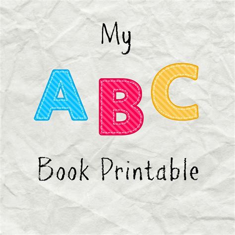 Printable Alphabet Book Cover Printable Jd