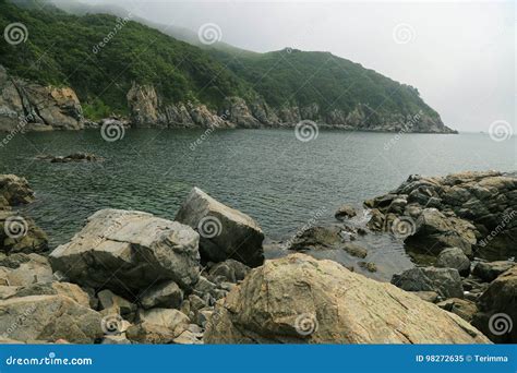 Sea Scape Primorye Russia Stock Image Image Of Scenic Cliff 98272635