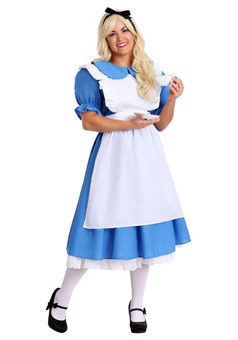 Women S Deluxe Plus Size Alice Costume Alice In Wonderland Costumes
