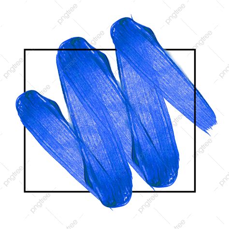Aquarela Azul De Pincelada Png Escova Stroke Quadro Imagem Png E