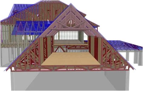 15 Story Build Combining Vaulted Parallel Chord Roof Trusses With