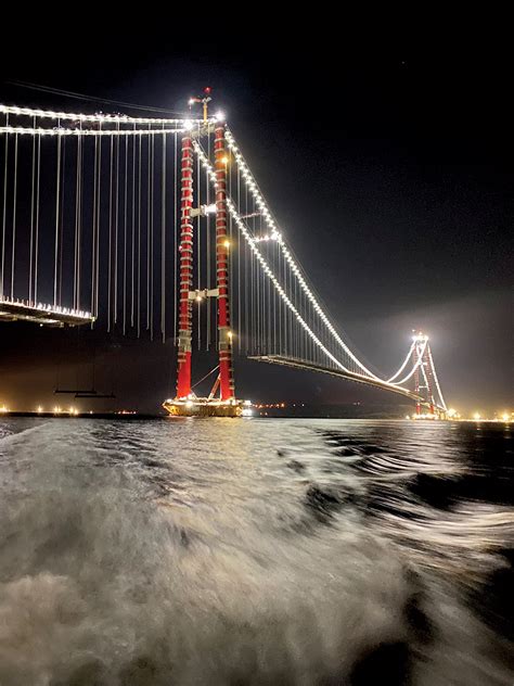 World S Longest Suspension Bridge Takes Shape In Turkey 2021 09 29 Engineering News Record