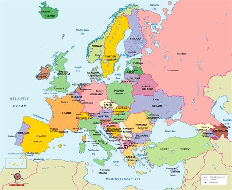 Representación Bandera Nacional Lucha Mapa Politico Europa En Ingles