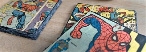 How To Decoupage Vintage Comic Books Onto Slate Coasters Vintage Comics Vintage Comic Books