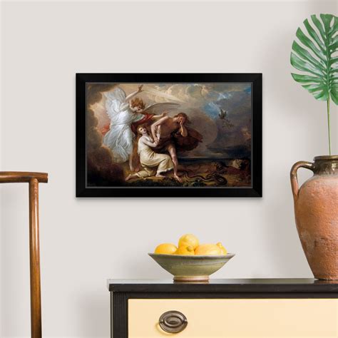 The Expulsion Of Adam And Eve From Paradise 1791 Black Framed Art Print