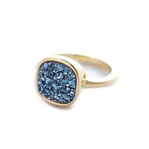 Dark Blue Druzy Ring Blue Druzy Ring Jewelry Jewelry Accessories